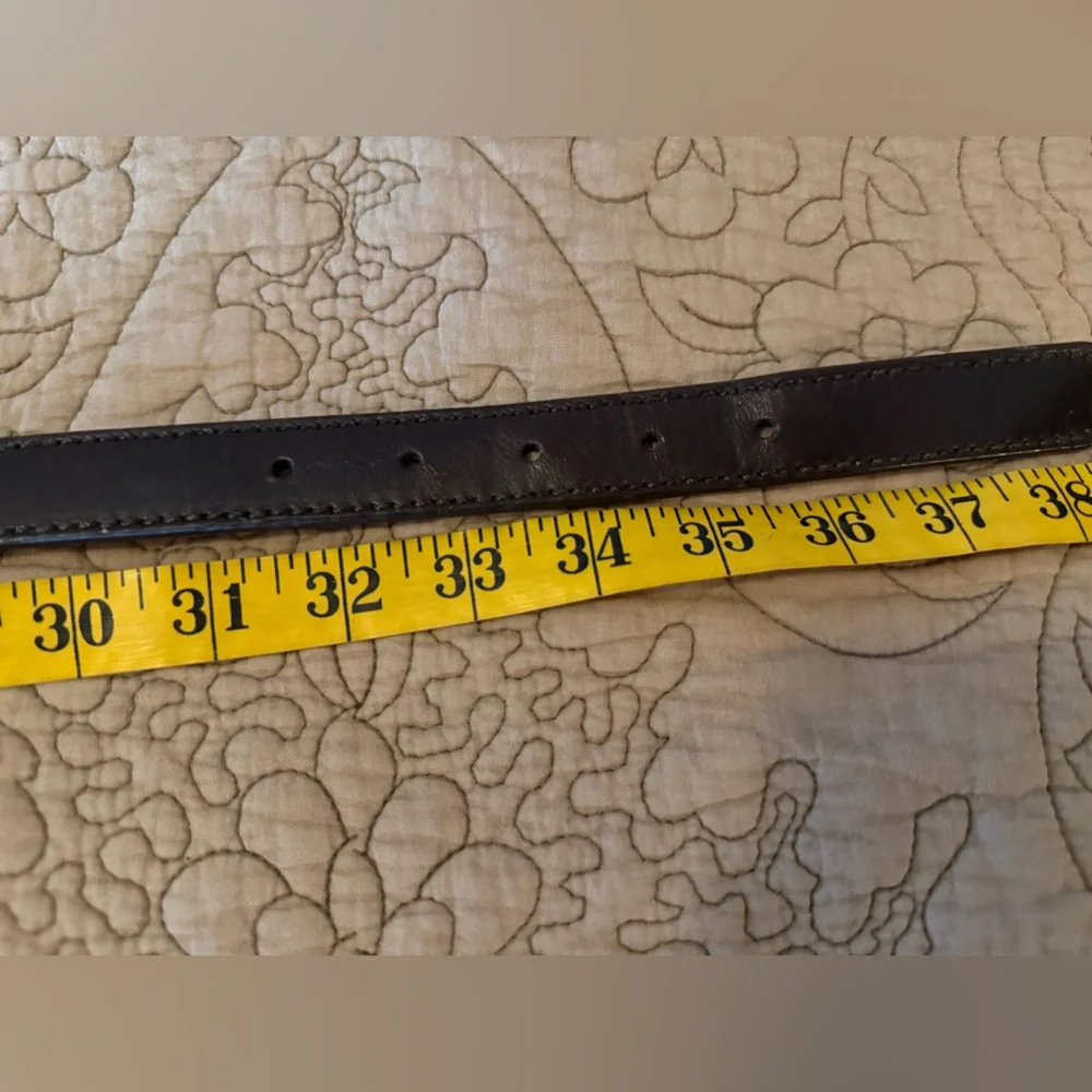 Beautiful Lady Captiva Dark Chocolate Brown Leather Belt, Size L